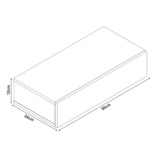 Wandregal Antilles 50x24x12 cm mit Schublade in versch. Farben en.casa