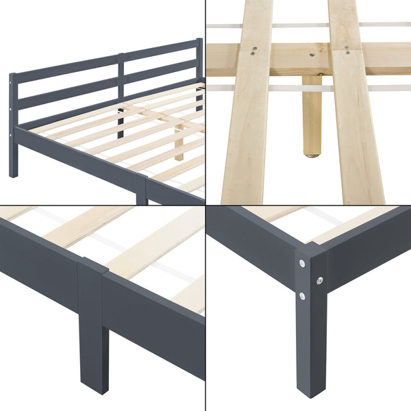 Holzbett Nakkila versch. Farben und Größen en.casa