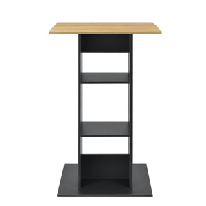 Bartisch Visby 110x70x70 cm mit 3 Regalfächern en.casa