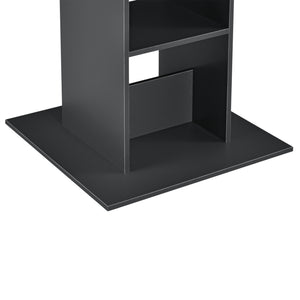 Bartisch Visby 110x70x70 cm mit 3 Regalfächern en.casa