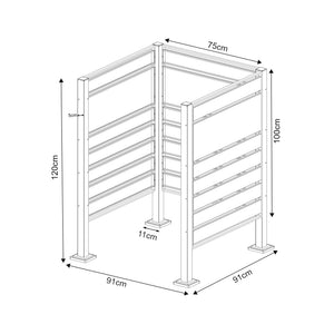 Mülltonnenzaun Uusikaupunki [en.casa]