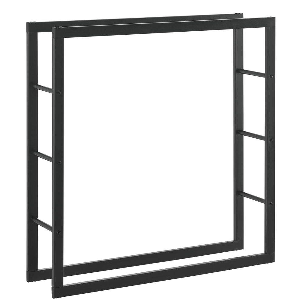 Kaminholzregal Täby Stahl Schwarz in versch. Größen [en.casa] - premiumXL