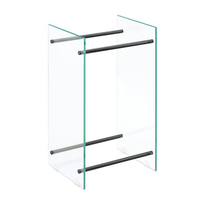 Kaminholzregal Oshawa aus Glas in versch. Größen en.casa