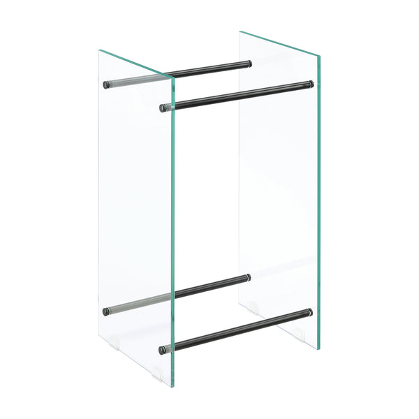 Kaminholzregal Oshawa aus Glas in versch. Größen en.casa