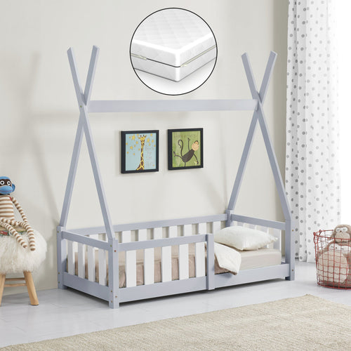 Kinderbett Helsingborg mit Matratze 70x140 cm [en.casa]