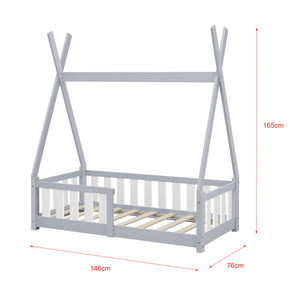 Kinderbett Helsingborg mit Matratze 70x140 cm [en.casa]