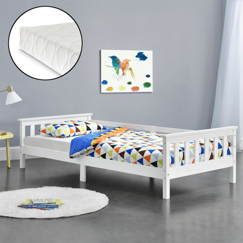 Kinderbett Nuuk mit Kaltschaummatratze in versch. Farben und Größen [en.casa]
