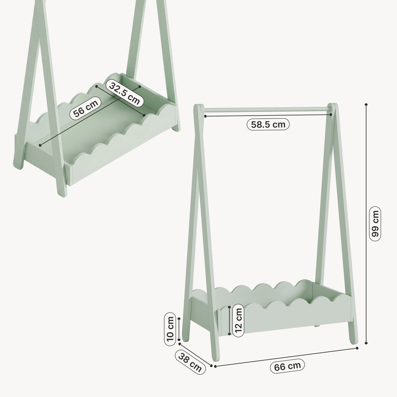 Maßskizze Kindergarderobe Vestnes 99x66x38 cm [en.casa]