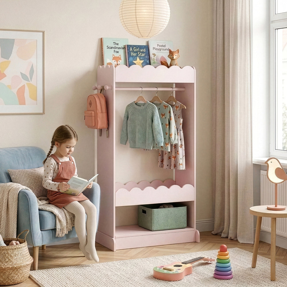 Kindergarderobe Vestnes mit Spiegel [en.casa]