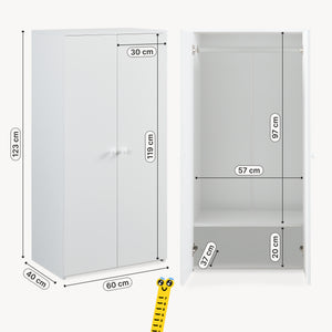 Kleiderschrank Beldinupp 123x60x40 cm [en.casa]