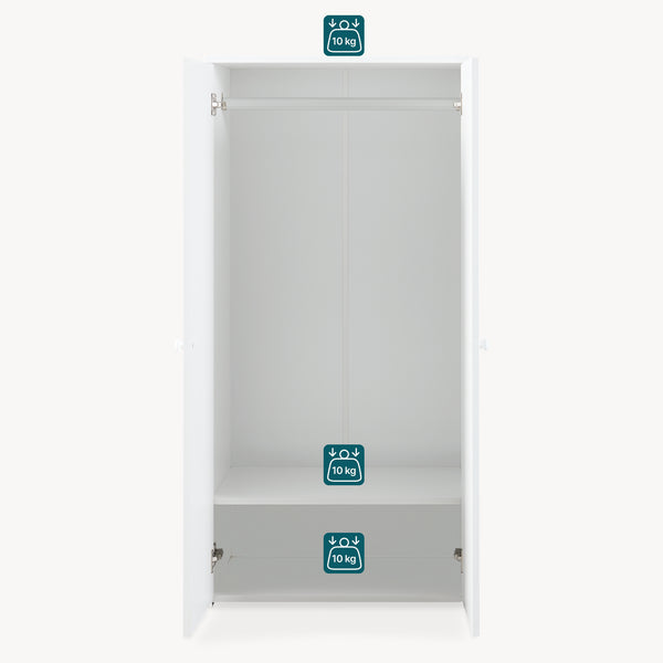 Kleiderschrank Beldinupp 123x60x40 cm [en.casa]