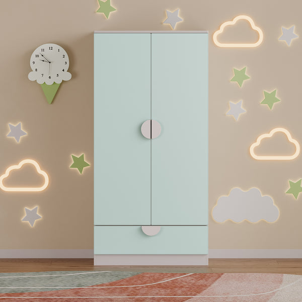 Kinderkleiderschrank Sandnes mit Schublade [en.casa]