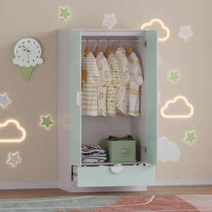 Kinderkleiderschrank Sandnes mit Schublade [en.casa]