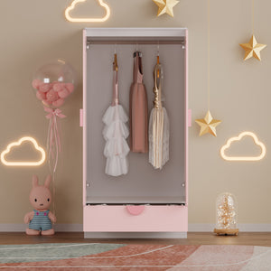 Kinderkleiderschrank Sandnes mit Schublade [en.casa]