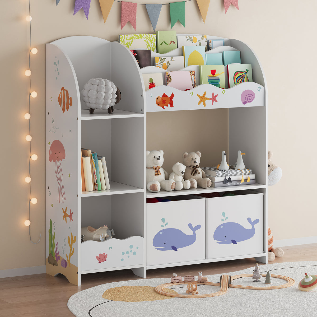 en.casa Kinderregal Lysekil – Ordentliches Kinderzimmer