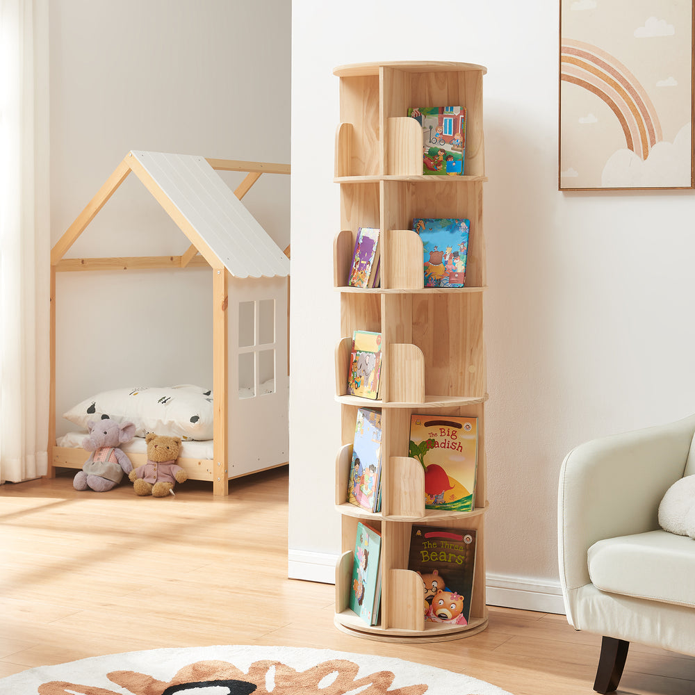 aufbewahrung spielzeug regal en.casa Drehbares Kinderregal Sanköre – Clever fürs Kinderzimmer
