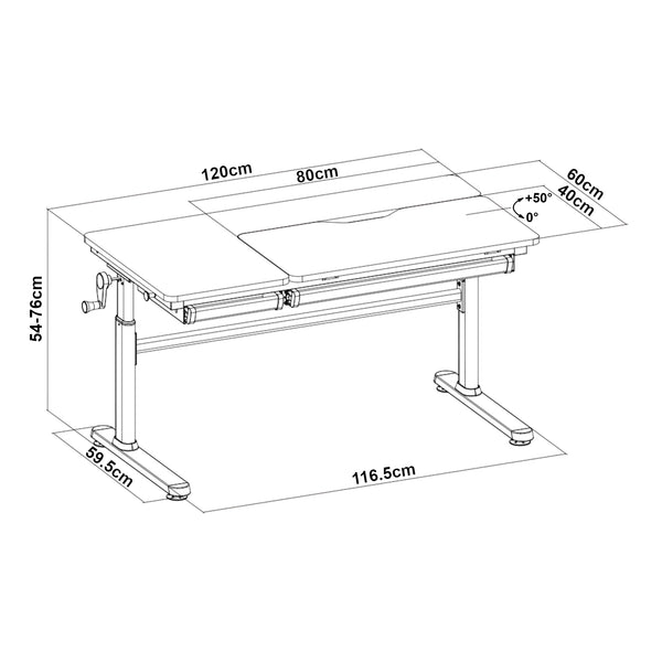 Kinderschreibtisch Sauda 120x60 cm [en.casa]
