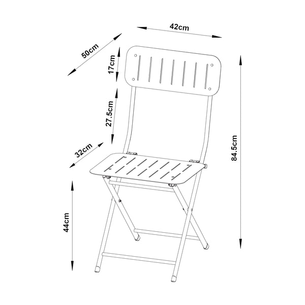 Klappstuhl Sande 2er Set Stahl [en.casa]