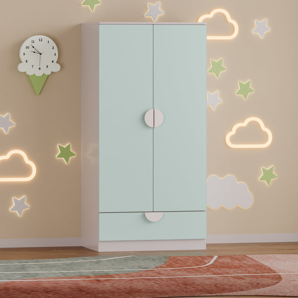 Kinderkleiderschrank Sandnes mit Schublade [en.casa]