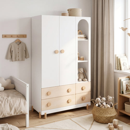 Kinderkleiderschrank Vaarentaa [en.casa]