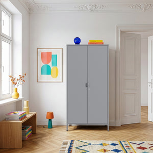 Kleiderschrank Esteli 170x80x45 cm Stahl [en.casa]