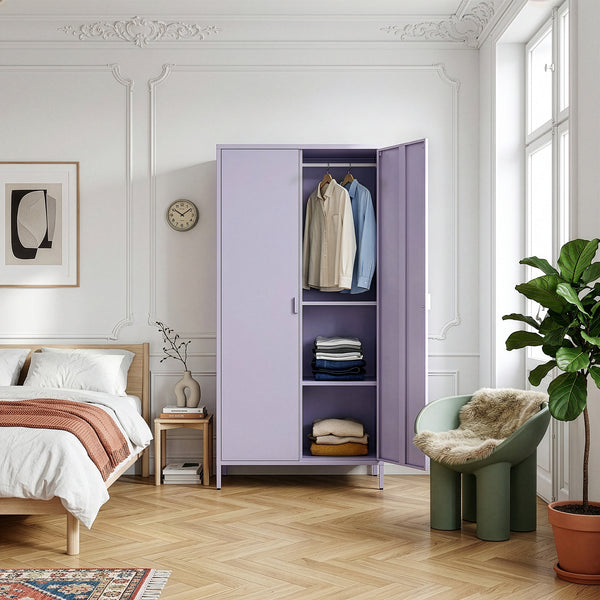 Kleiderschrank Esteli 170x80x45 cm Stahl [en.casa]