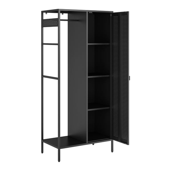 Kleiderschrank Puumala 180x80x45 cm Metall [en.casa]