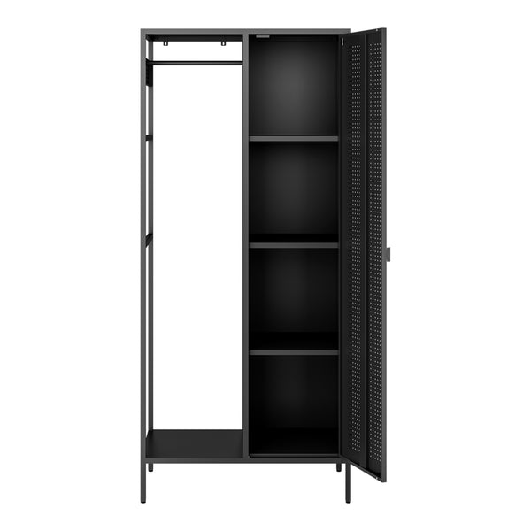 Kleiderschrank Puumala 180x80x45 cm Metall [en.casa]