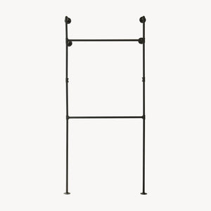 Kleiderstange Wandmontage Kenävatka Stahl Schwarz [en.casa]