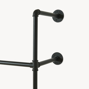 Kleiderstange Wandmontage Kenävatka Stahl Schwarz [en.casa]