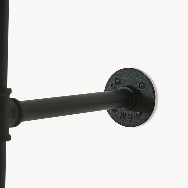 Kleiderstange Wandmontage Kenävatka Stahl Schwarz [en.casa]