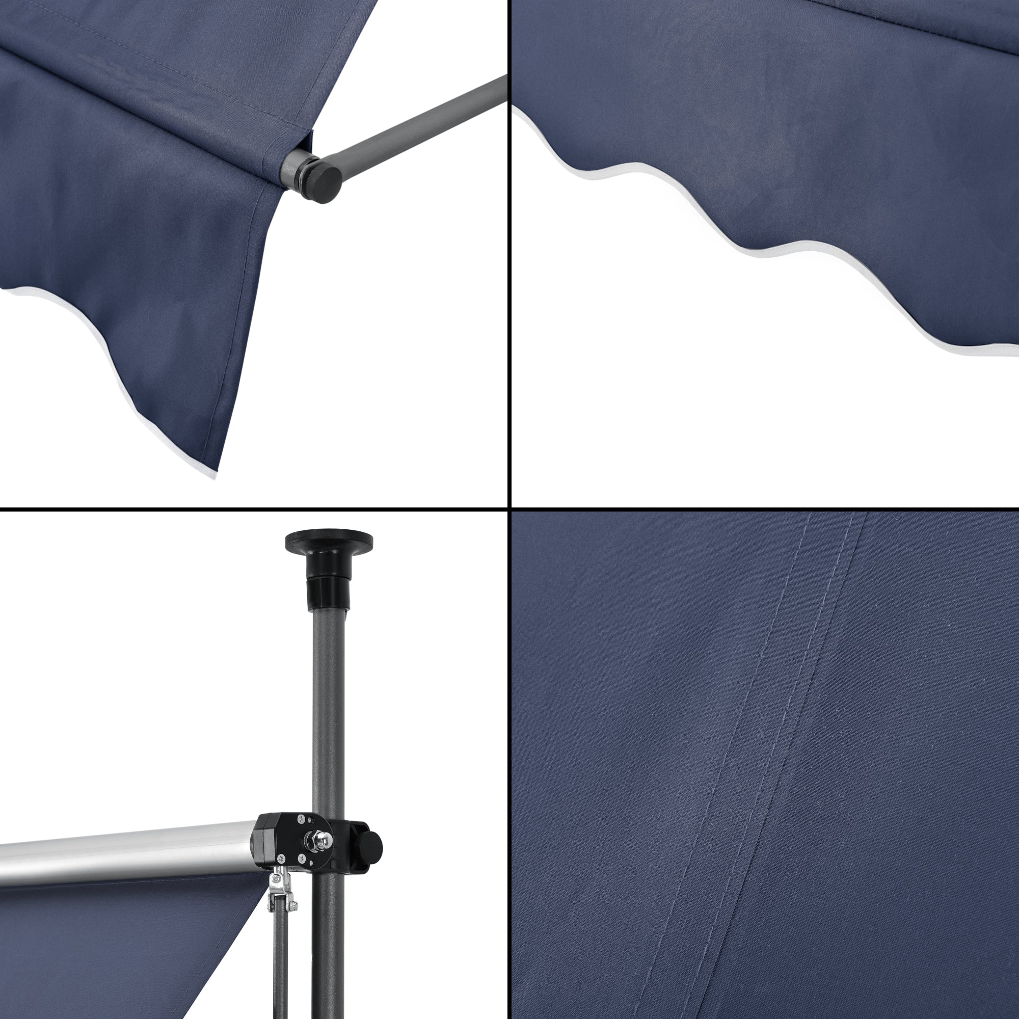 pro tec markise pro.tec Klemmmarkise Stem – Flexibler Sonnenschutz für Balkon
