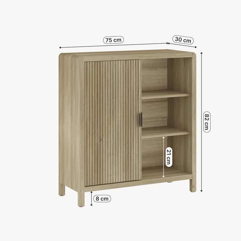 Maßskizze Kommode Lukkodso 82x75x30 cm [en.casa]