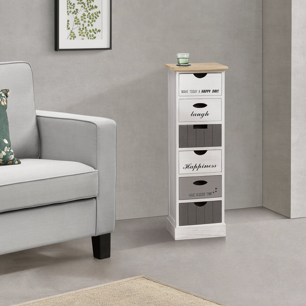 Kommode Salo mit 6 Schubladen 91x29x27cm in versch. Farben [en.casa]