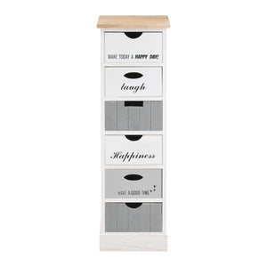 Kommode Salo mit 6 Schubladen 91x29x27cm in versch. Farben [en.casa]