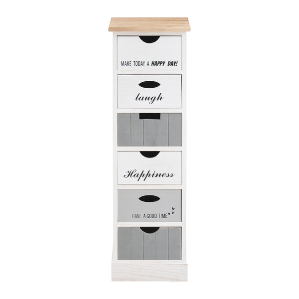 Kommode Salo mit 6 Schubladen 91x29x27cm in versch. Farben [en.casa]