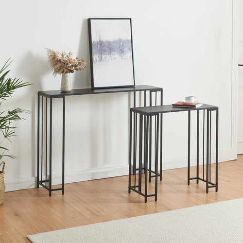 Konsolentisch Ørsta 2er Set Schwarz [en.casa] - premiumXL