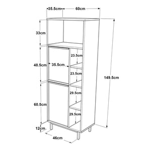 Küchenschrank Vesanto 162x60x36 cm [en.casa]