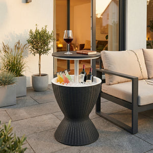 Kühltisch Atessa 58x49 cm Rattanoptik [casa.pro]