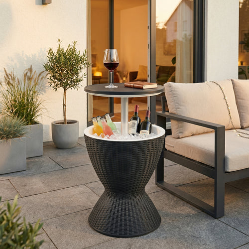 Kühltisch Atessa 58x49 cm Rattanoptik [casa.pro]