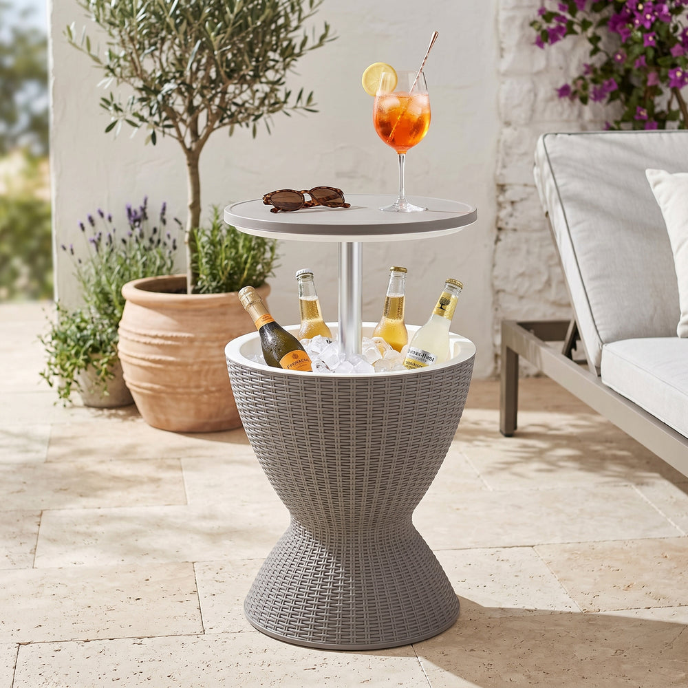 Kühltisch Atessa 58x49 cm Rattanoptik [casa.pro]