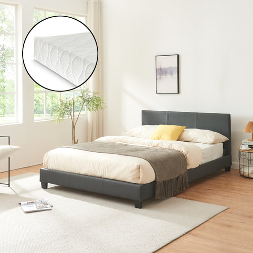 Kunstlederbett mit Matratze Kunstlederbezug Corium - premiumXL