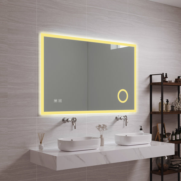LED-Badspiegel Scafa Weiß in versch. Größen [pro.tec]