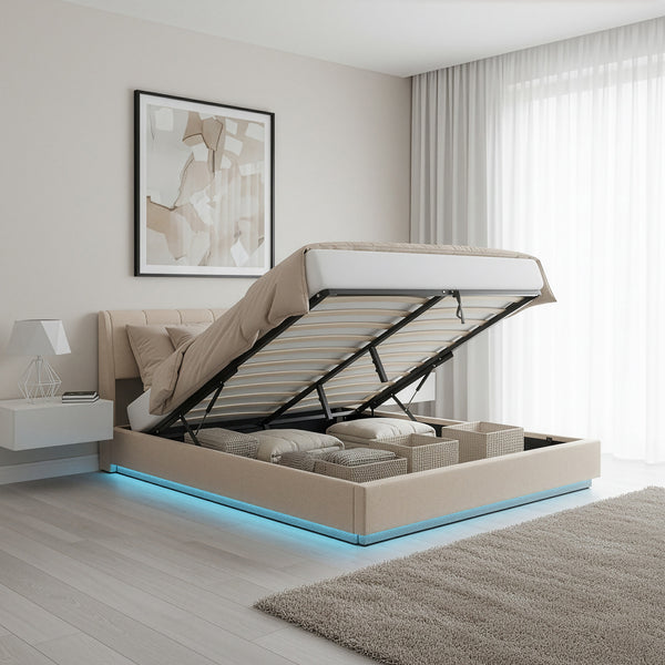 LED Polsterbett Tröstiar [en.casa]