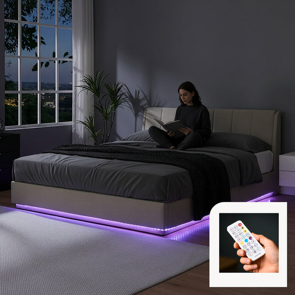 LED Polsterbett Tröstiar [en.casa]