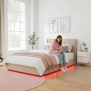 LED Polsterbett Tröstiar [en.casa]