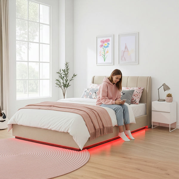 LED Polsterbett Tröstiar [en.casa]