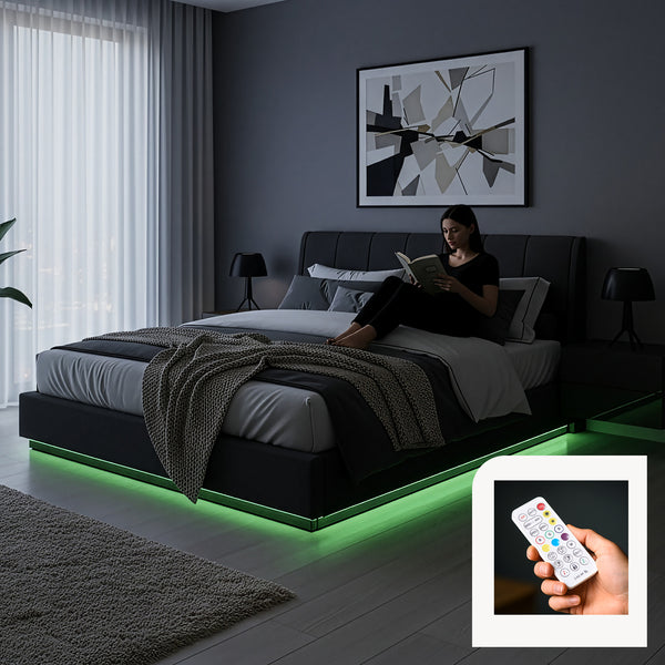 LED Polsterbett Tröstiar [en.casa]