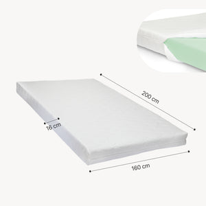 LED Polsterbett Tröstiar mit Matratze [en.casa]
