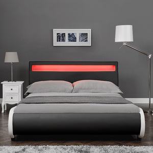 LED Polsterbett Valencia in versch. Farben und Größen [Corium]